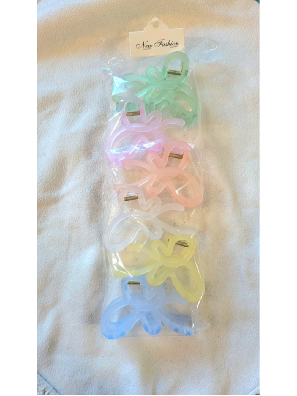 Women's Hair Claw Clips pastel color butterflies